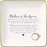 Mother Of the Groom Gifts from Bride,Bridal Shower Gifts for Mother-In-Law Present,Wedding Present for New Mom-Ceramic Jewelry Tray Trinket Holder Ring Dish-Thank You for Always Welcome Me