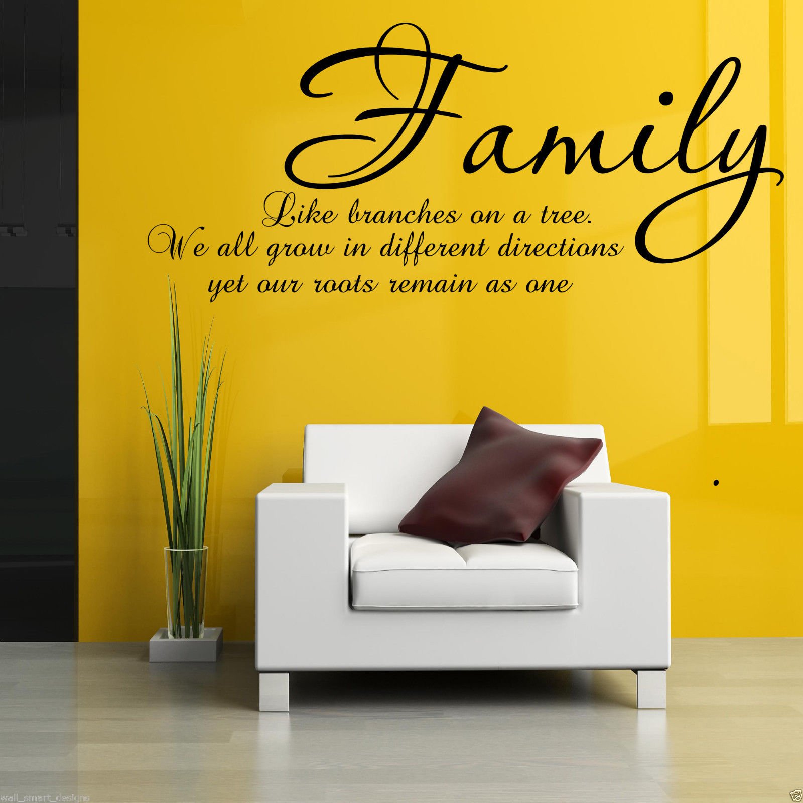 FAMILY BRANCHES ON A TREE Wall Art Sticker Lounge Quote Decal Mural Transfer WSD511