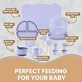 Yum Yum's Baby Weaning Set 10-Piece Complete Feeding Kit Lavender view 6