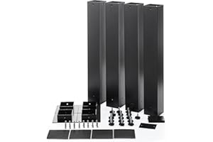 DormCo Suprima Ultimate Height Black Bed Risers - Carbon Steel