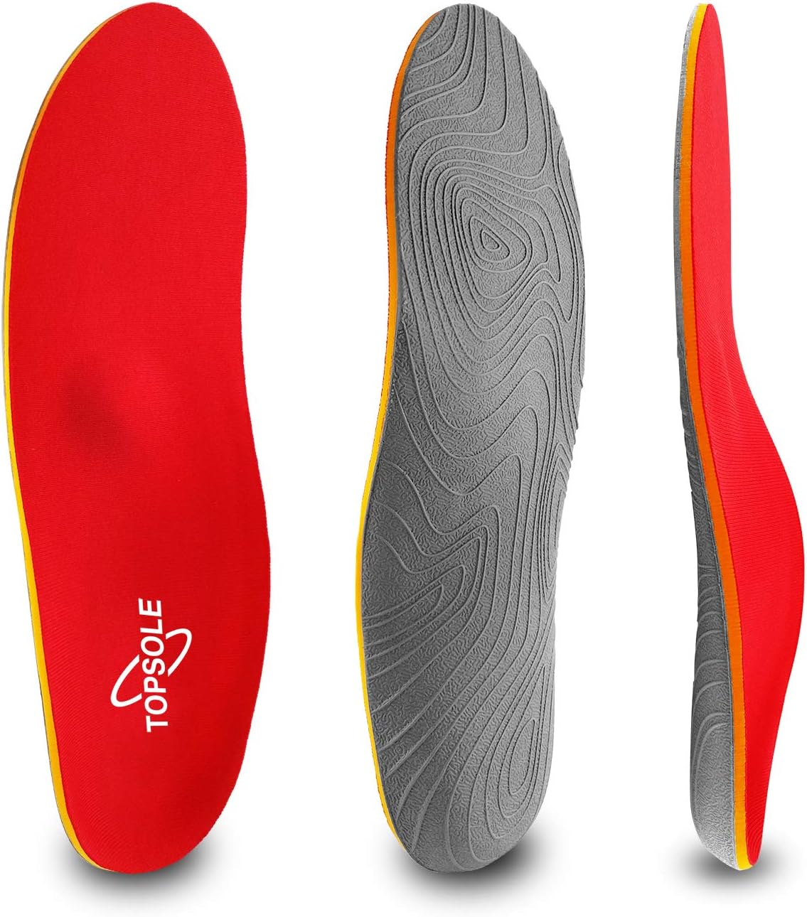 Topsole Flat Feet Metatarsal Orthotic Insoles Arch Support Full Length Inserts Metatarsal Pinnacle Plus for Metatarsalgia, Plantar Fasciitis, Heel Pain, Big Toe, Pain Forefoot Pain: Health & Personal Care