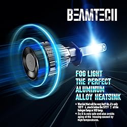 BEAMTECH H1 Fog Light Bulbs 6500K White Fog Bulb