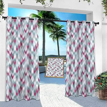 Aishare Store - Cortina para patio al aire libre, diseño de rayas