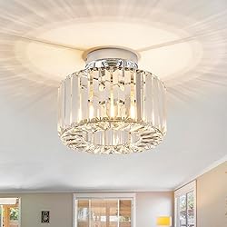 BUXVRCS Crystal Ceiling Light Fixture - Semi Flush