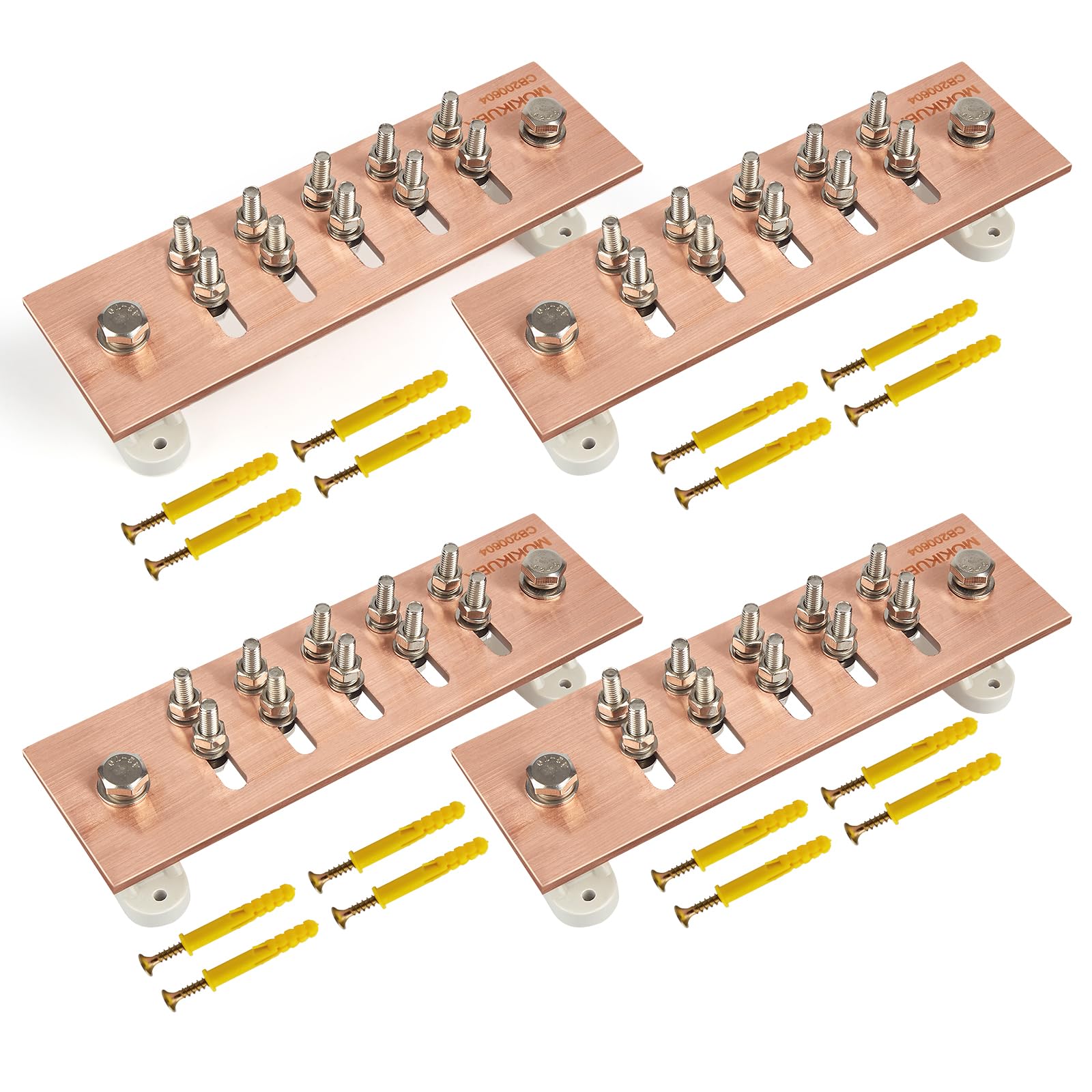 Pure Copper Ground Bar Kit- Adjustable Wall Mounted