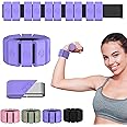 Sonkoloro Adjustable Wrist Weights for Women Men, Leg Weights for Women 0.75lb-1lb Each for Walking, Yoga, Dance, Barre, Gym