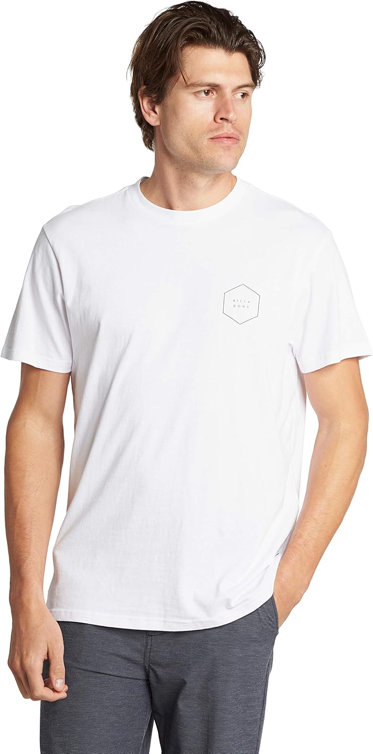 Billabong Men's Classic Short Sleeve Premium Logo Graphic Tee T-Shirt: Clothing