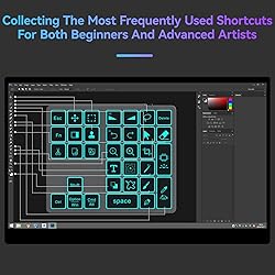 Doohoeek Bluetooth Shortcut Keyboard for Adobe