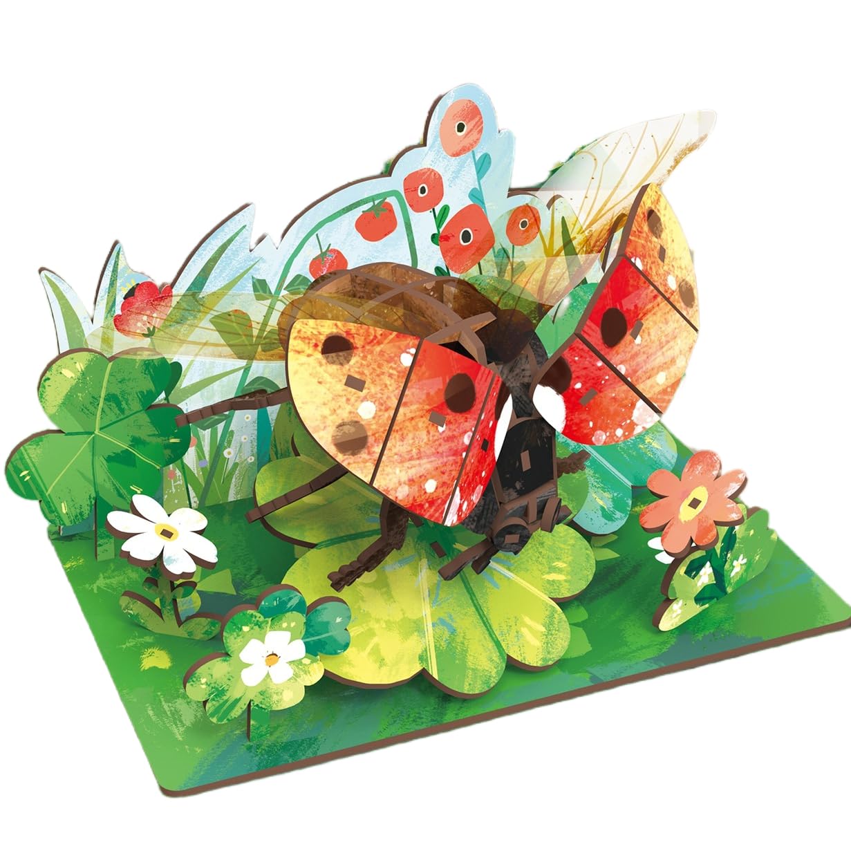 木製3Dパズル 木製立体パズル 木製ジグソーパズル 組み立ておもちゃ 子供 大人 向け 知育玩具 8歳 9歳 10歳 11歳 男の子 女の子 誕生日プレゼント クリスマスギフト ギフト DIY 手つくりキット おもちゃ (テントウムシ) の商品画像