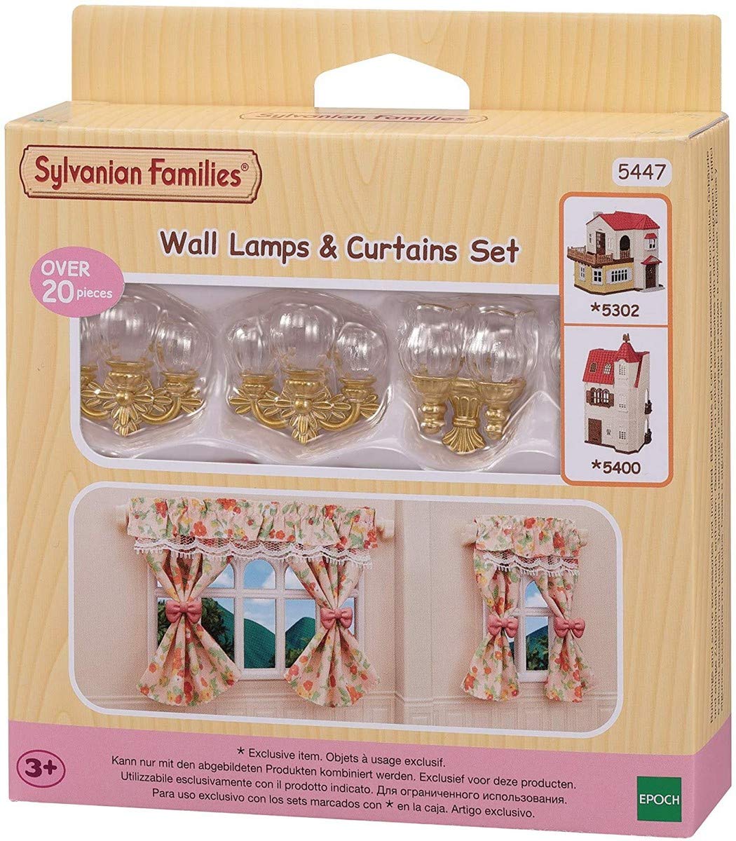 Sylvanian Families Wall Sconces & Curtains Set