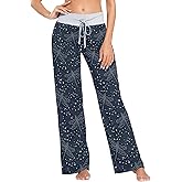 XUWU Women Pajama Pants Sleepwear Comfy Casual Palazzo Lounge Pants Wide Leg