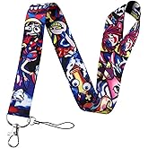 Pinstant The Amazing Digital Circus Pomni the Jester Cartoon Animated TV Show Web Series 17.7" Neck Lanyard Keychain Holder ID Badge Mobile Phone Pin Strap