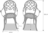 Centurion Supports Prego 2 Large Bistro Chairs Black Aluminium Armrests view 2