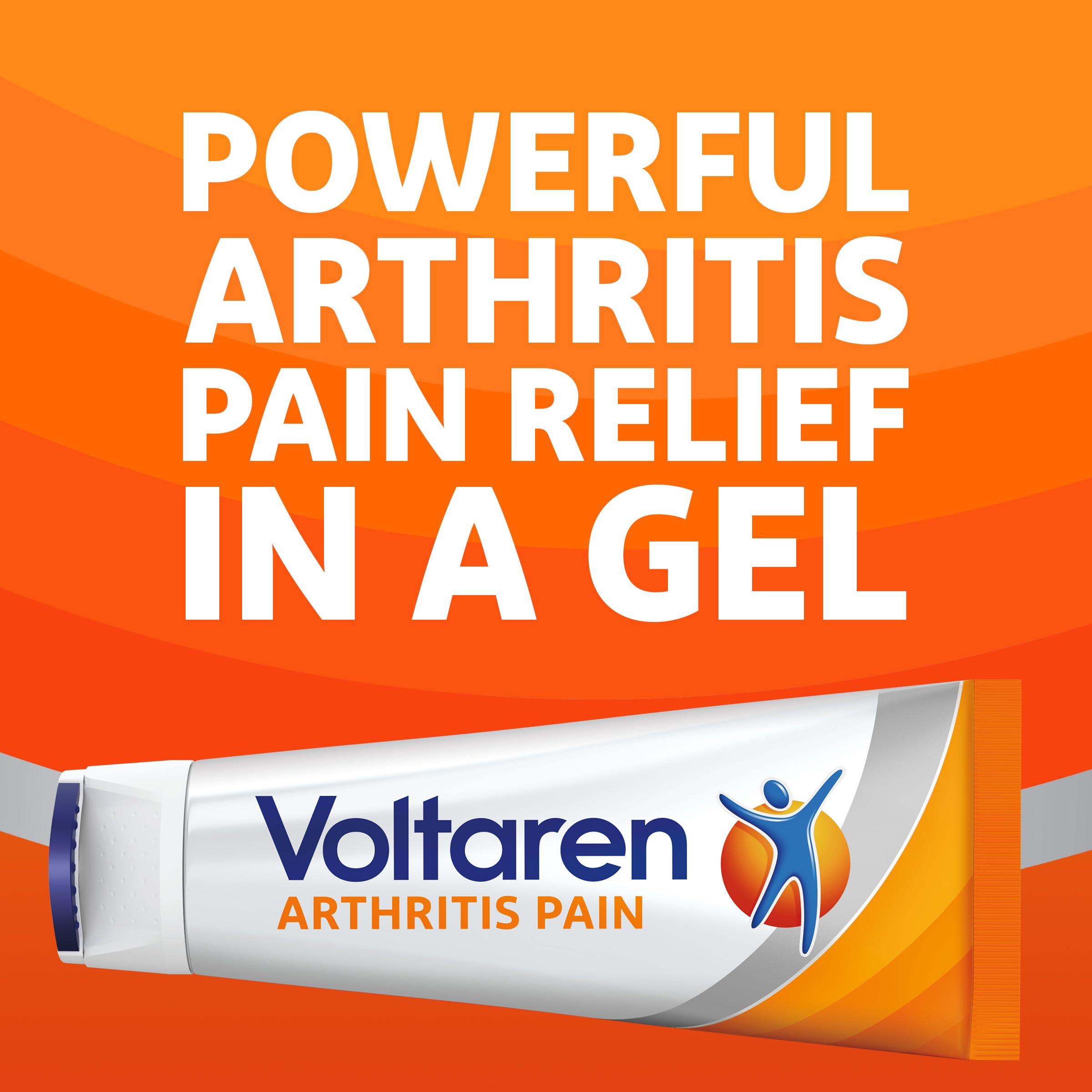 Voltaren Arthritis Pain Relief Gel, Diclofenac Sodium, 1% (NSAID), Clinically Proven Powerful Pain Reliever with Easy Open Flip Top Cap, No Prescription Needed, 5.3oz