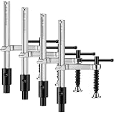 4 Pack Welding Table Clamp with T-handle, Max Opening 6-1/2 Inch | Throat Depth 3-1/4 Inchs &ndash; Fits 5/8 Inch (16 Mm) Welding Table Holes Heavy Duty Workbench Screw Clamp for Weld Fabrication