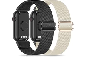 HQzon 2 Pack Stretchy 16mm Nylon Bands Compatible with FITVII HM08/MorePro HM08/Amzhero-Runfit D26/KALINCO Slim Fitness Tracker