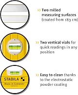 Stabila 96-2 Level 61cm 24in 3 Vial Spirit Level Aluminium Prof Tool view 4