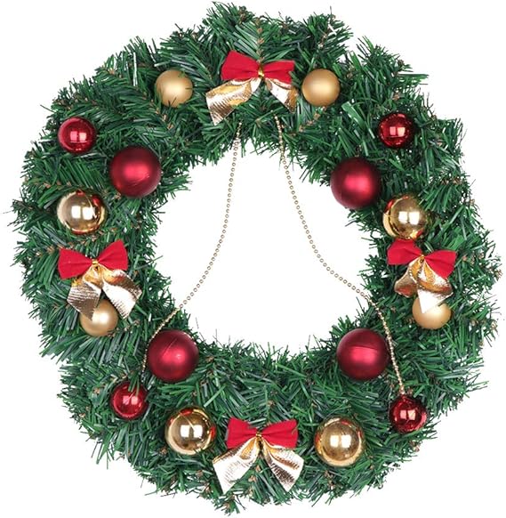 1 guirnalda de Navidad única de ratán con forma de bola de Navidad