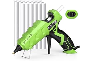 SEEKONE Full Size Hot Glue Gun, 60/100W Dual Power Large Glue Gun with 20 Pcs Premium Glue Sticks, High Temp Heavy Duty Indus