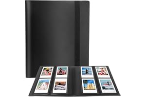 REKEEN Instax Photo Album, Polaroid Albums 192 Pictures for Fujifilm Instax Mini 11 12 90 70 50S 26 25 9 8+ 7S Instant Camera, Polaroid Photo Album for Polaroid Snap Z2300 PIC-300P Film, Black