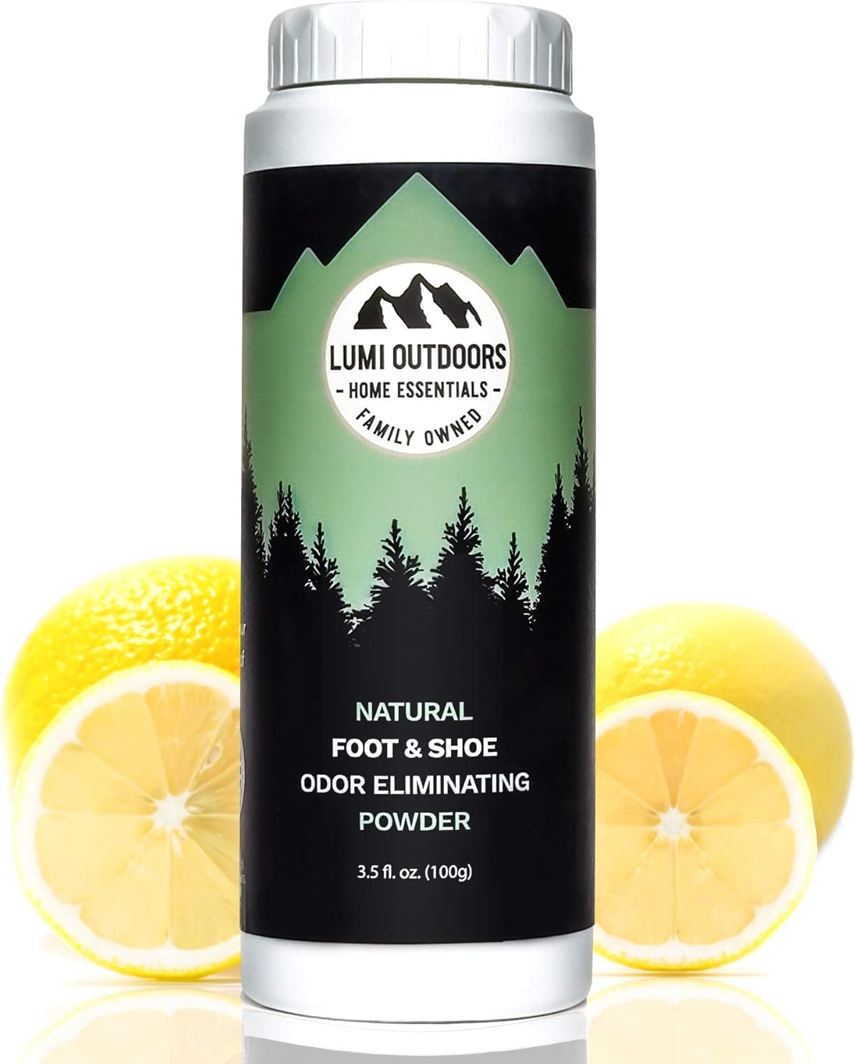 Natural Foot Powder Deodorizer & Shoe Odor Eliminator - Talc Free Foot Deodorant by Lumi Outdoors: Health & Personal Care