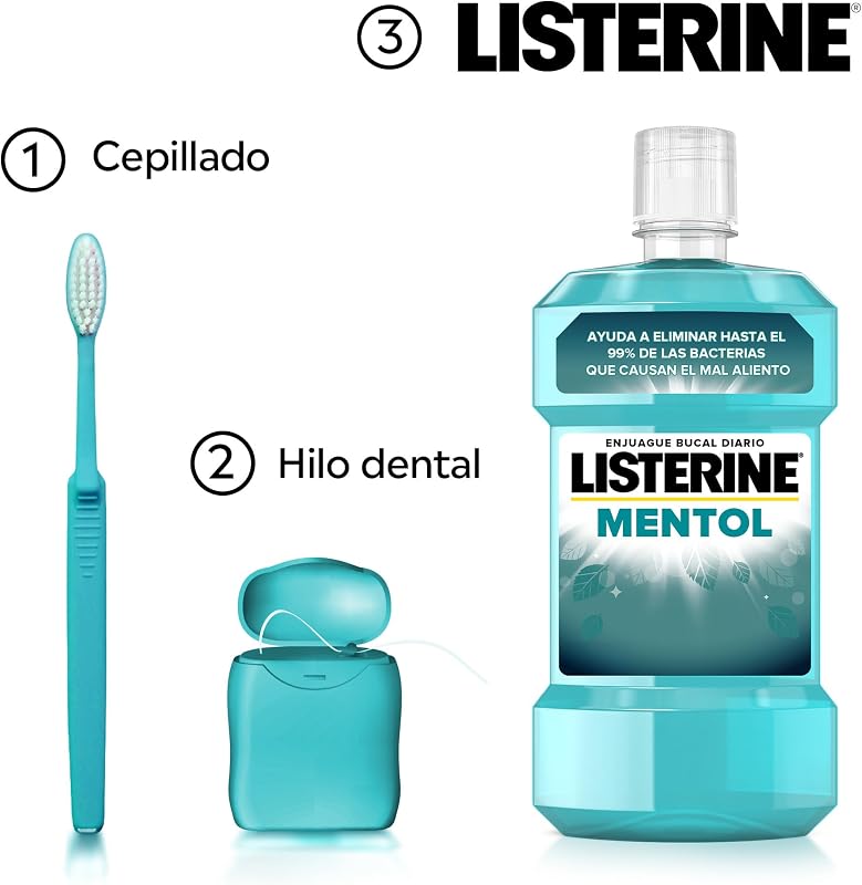 Mentol Enjuague Bucal con Flúor, 750 ml, 4 uds — foto 6 de 7