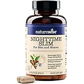 Naturewise Nighttime Fitness Support Supplement & Natural Sleep Aid with Cayenne Extract, Green Coffee Bean, GABA, L-Theanine - Vegetarian, Non-GMO - 60 Capsules[1-Month Supply]