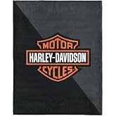 Harley-Davidson Halftone Classic Silk Touch Throw Blanket, 46 x 60 in | 100% Polyester, Velvety Feel, Lightweight Warmth, Couch Bed Chair Lounging, Giftable Indoor Comfort