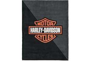 Northwest Harley-Davidson Silk Touch Throw Blanket, Motorcycle Home Accent for Bed or Couch, Halftone Classic, 46 x 60 in