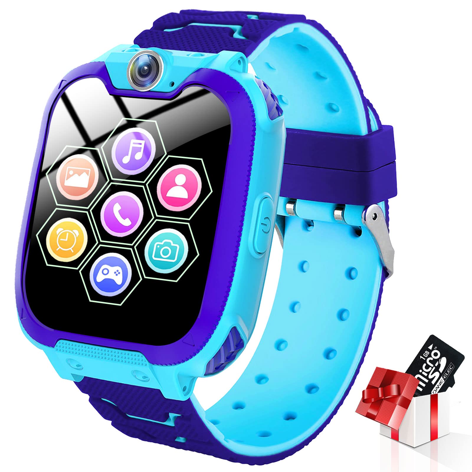 Kids Smart Watch for Boys Girls - Touch Screen Smartwatch with Phone Call SOS MP3 Player 12/24 hr Games Alarm Camera Holiday Birthday Gifts for Kids Age 4-12