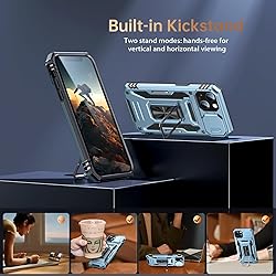 Goodon for iPhone 15 Plus Case with Sliding Camera