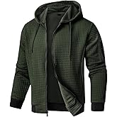 SAVKOOV Mens Lightweight Hoodie Full Zip Sweatshirt Casual Jacket Coat