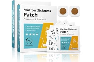 40 Counts Motion Sickness Patche, Sea Sickness Patch for Travel of Cars Ships Airplanes