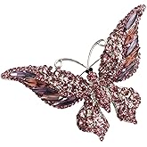 JOYWIKO Large Crystal Rhinestone Butterfly Brooch Elegant Lapel Pins Dress Accessories Jewelry Gift For Women