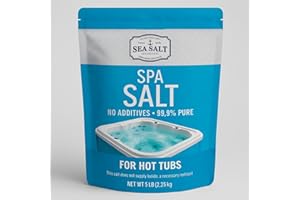 SEA SALT SUPERSTORE Hot Tub Spa Salt for Water Systems & Chlorine Generators, Pool Salt for Hotspring, Jacuzzi, Caldera, Ace, & Freshwater, 5 Lbs/500 Gallons