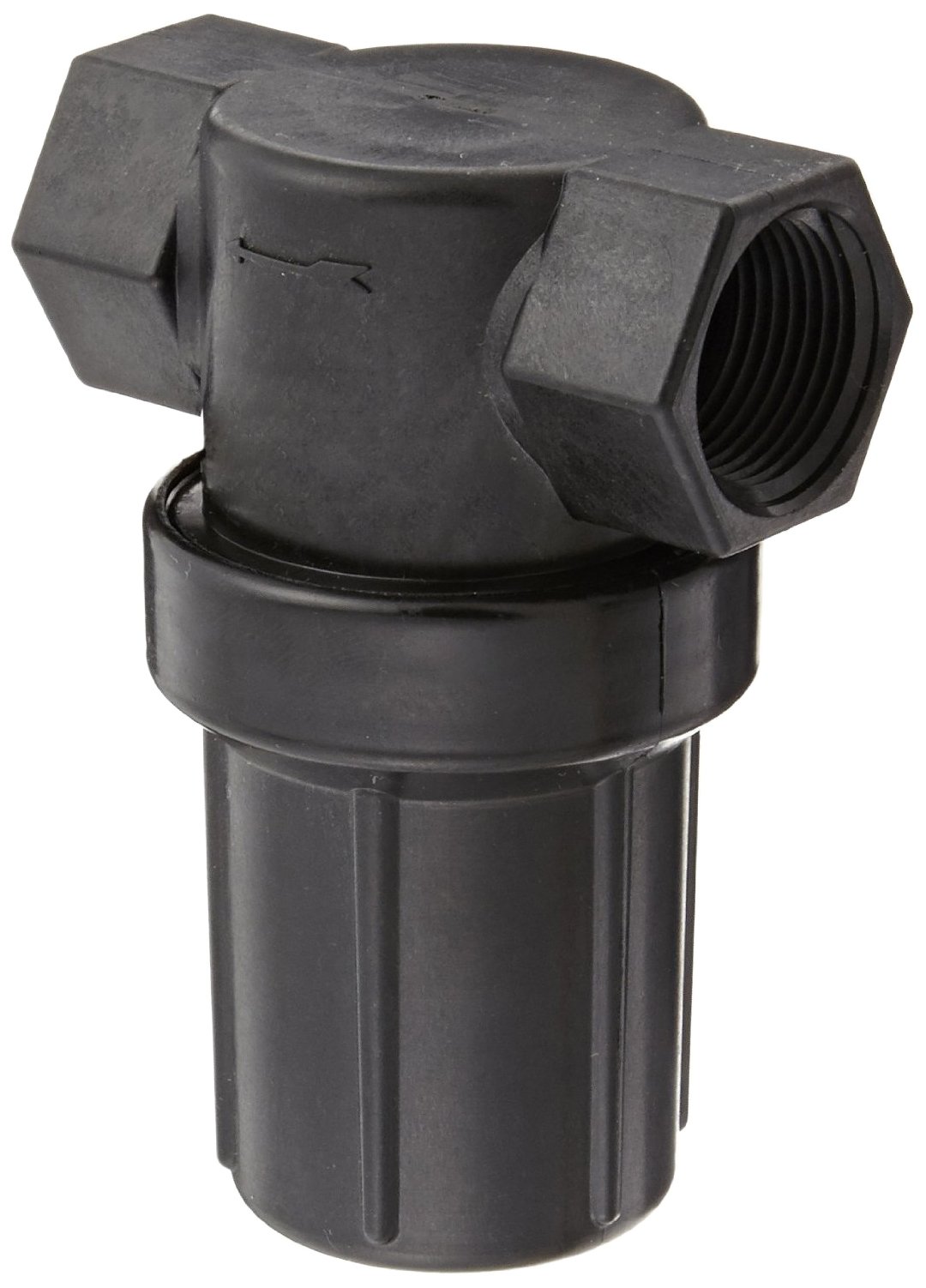 Banjo LSTM05050 Polypropylene Mini TStrainer with Black Bowl, 50 Mesh