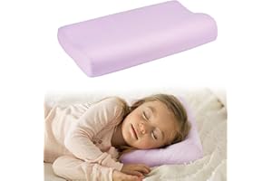 Tiny Twinkle Toddler Pillow with Fitted Pillowcase | Ergonomic Shape with Resilient, Cloud-Like Memory Foam for Comfortable Sleeping | Kids Travel Pillows (Orchid)