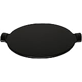 Emile Henry Made in France Flame Top Pizza Stone, Black. Perfect for Pizzas or Breads. In the Oven, On Top of the BBQ. Safe up to 750 degrees F. 100% Natural Clay, Glazed Surface. Easy to Clean.