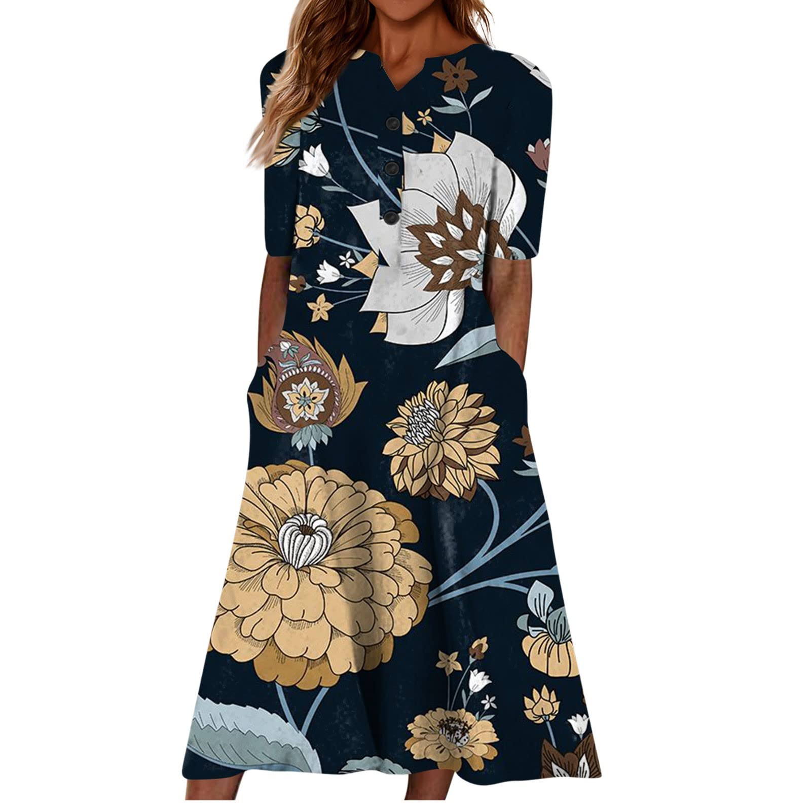 Dresses for Older Women Summer Women's 2024 Casual