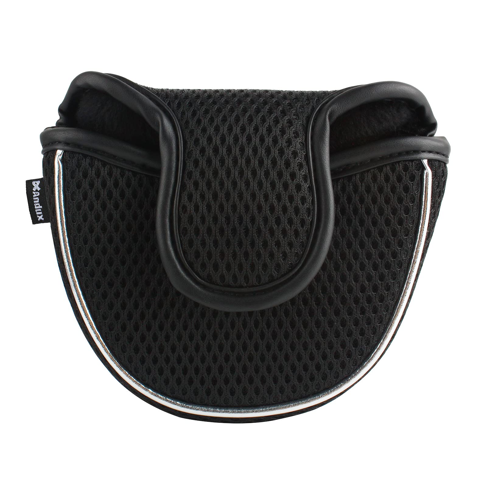 Andux Mesh Heel-Shafted Mallet Putter Cover Golf Putter Head Covers Black, Semicircle MT/TG13
