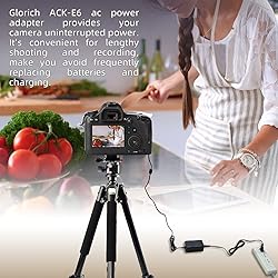 Glorich DR-E6 DC Coupler LP-E6 LP-E6N Dummy Battery