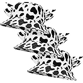 Fingertip WD 3 Pcs Cow Printed Bucket Hat Cute Bucket Hat Beach Hat Summer Double Sided Sun Hat Black