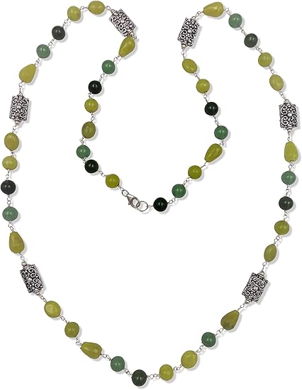 Amazon Mgr ビーズチェーンワイヤーラッピングレモンストーンネックレス ネックレス 通販