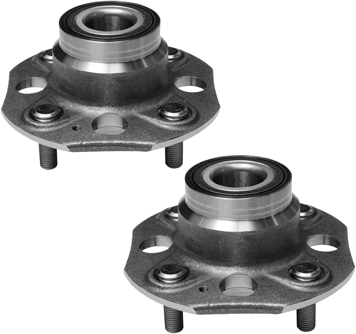 TUCAREST 512176 x2 (Pair) Rear Wheel Bearing and Hub Assembly Compatible With 1998 1999 2000 2001 2002 Honda Accord (L4 2.3L;Rear Break:Drum Only) [4 Lug Non-ABS]