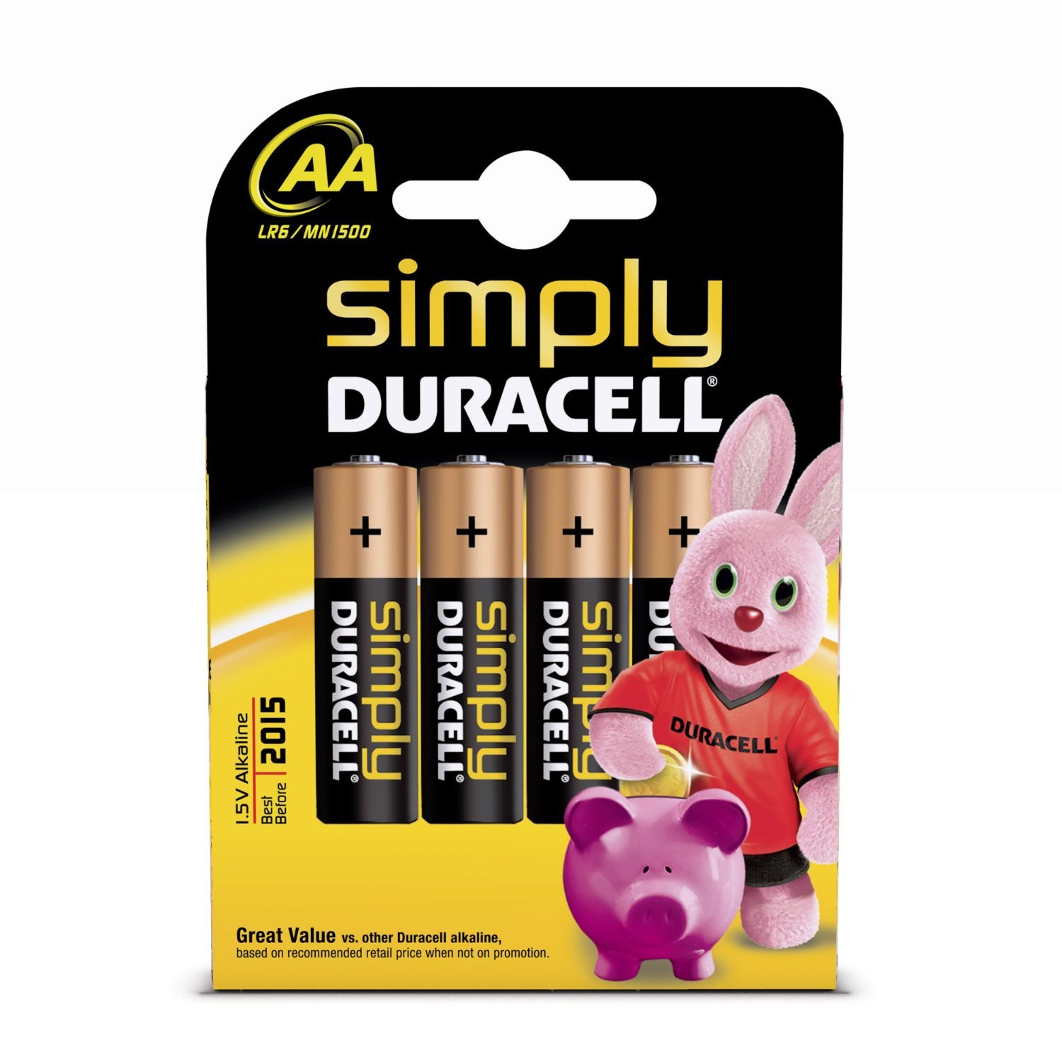 Duracell Base MN1500 - Pack of 4x AA Batteries