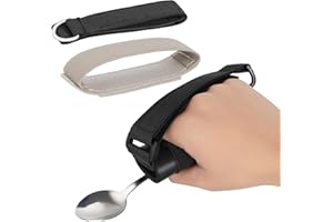 Awaiymi 3 Pack Universal Cuff, Universal Hand Strap for Holding Utensils, Eating Assistance Cuff for Weak Grip & Limited Mobility (3 Different Designs to Suit Various preferences)