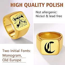 FindChic Personalized Old Europe Letter Engraved