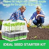 KAHEIGN 6Pcs Seed Starter Trays 72 Cells Silicone Propagator Kit with Lids view 5