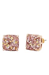 kate spade new york Mini Small Square Studs, Rose