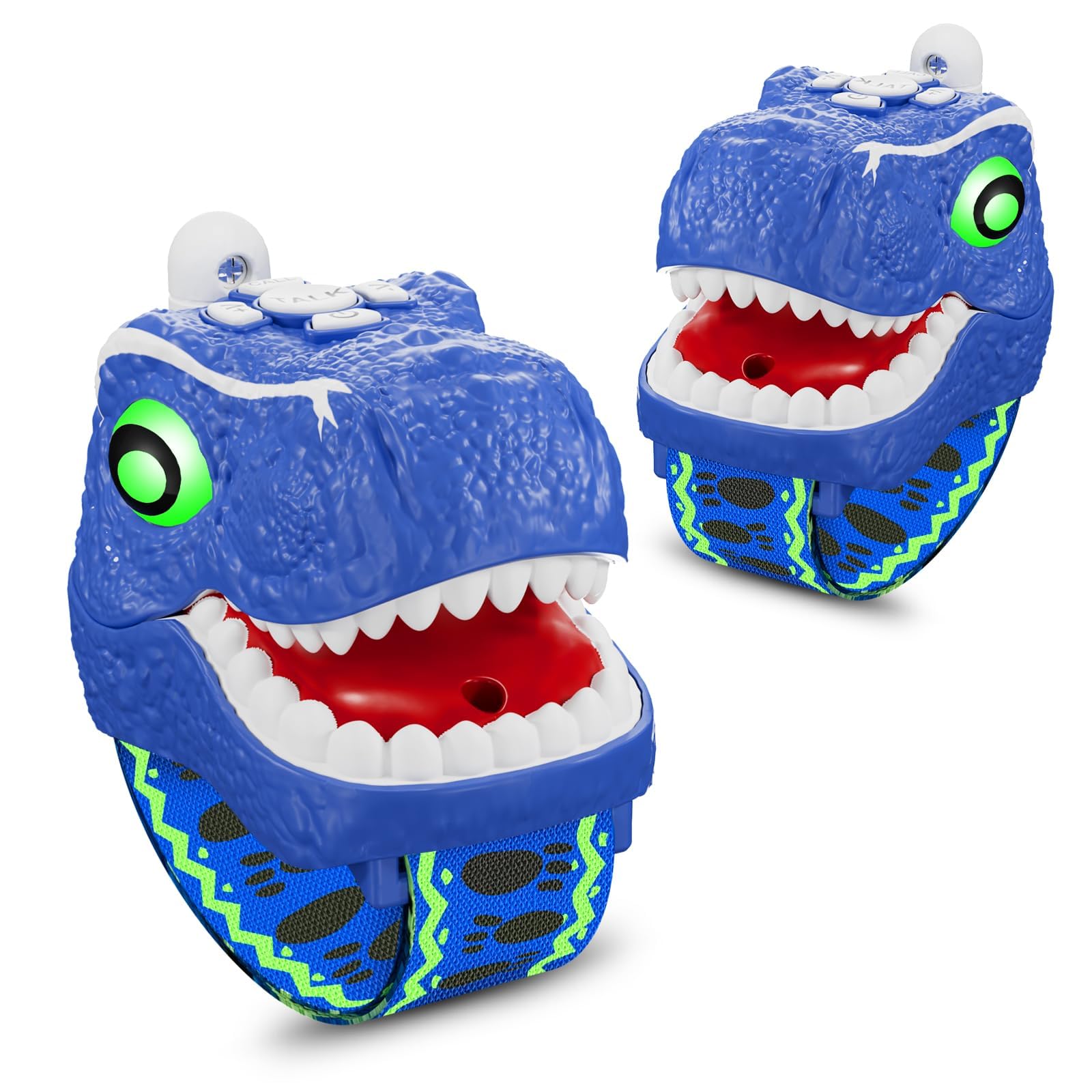 M&LD Dinosaur Walkie Talkie 3 Channels 1 KM Long Range Kids Walkies Talkies Ages 3-10 Outdoor Indoor Toy for Boy Birthday Xmas Stocking Fillers Gifts